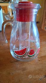 Caraffa raffreddante in vetro vintage 