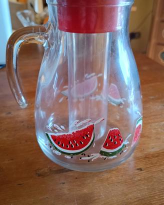Caraffa raffreddante in vetro vintage 