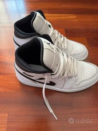 Air Jordan 1 mid - taglia 41 - bianche e nere