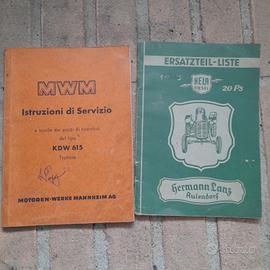 libretti istruzioni trattore Herman Lanz  vintage 