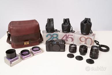 CONTAX G2 BLACK CON OBIETTIVI + BORSA