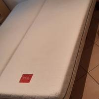 rete matrimoniale doghe + materassi singoli 