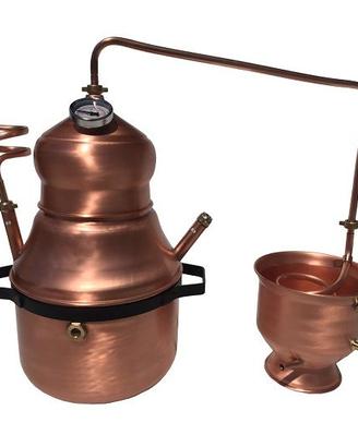 Alambicco in rame  modello Bagnomaria 8 litri