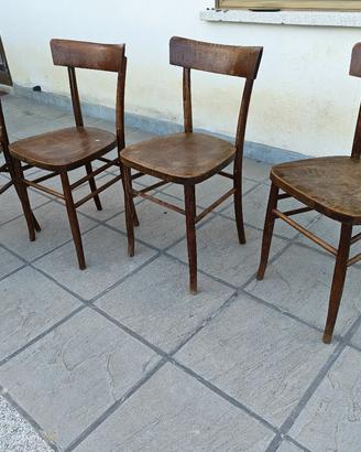 Sedie in legno da bar osteria anni 50 60 Vintage