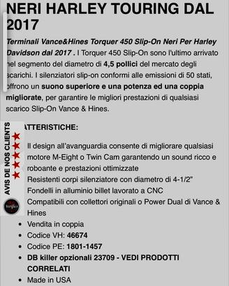 Terminali Vance Hines