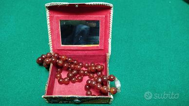 Collana vintage di corniola anni '50