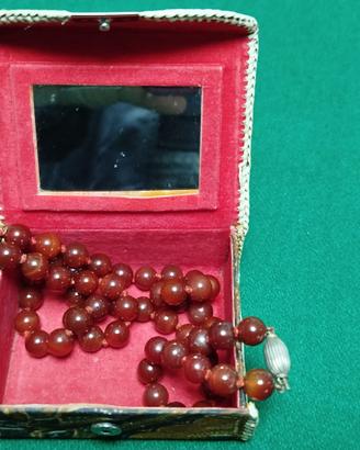 Collana vintage di corniola anni '50