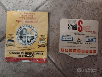 dischi orario pubblicitari automobilia 