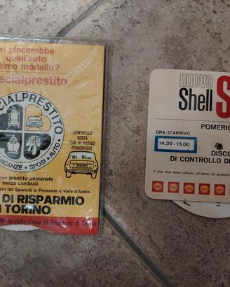 dischi orario pubblicitari automobilia 
