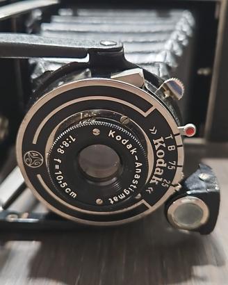 fotocamera a soffietto vintage 