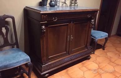 Credenza antica con marmo 800 antiquariato design