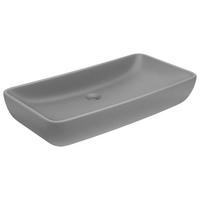 Lavabo Lusso Rettangolare Grigio Chiaro Opaco 71x3