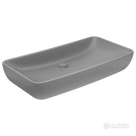 Lavabo Lusso Rettangolare Grigio Chiaro Opaco 71x3