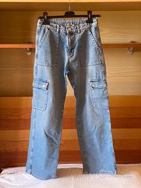 Jeans BluKids cargo denim blu