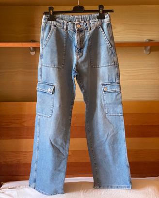 Jeans BluKids cargo denim blu