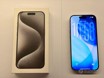 IPhone 15 Pro da 256GB Colore Bianco Titanium