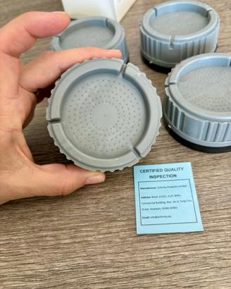 Set (4 pz) piedini antivibrazione/rialzo lavatrice