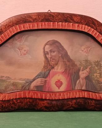ANTICO CAPOLETO D'ARTE SACRA - SACRO CUORE DI GESU