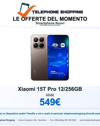 Xiaomi 15T Pro 12/256GB Nuovo