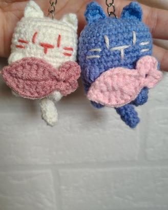 portachiavi gattino amigurumi 
