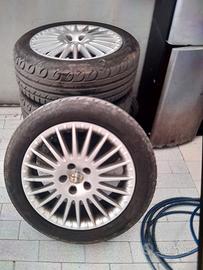 ruote 17 con gomme nuove per alfa romeo