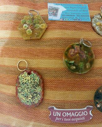 Portachiavi grandi con foto e glitter