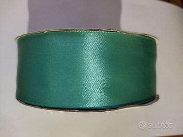 50 MT di Nastro Raso da 40mm Verde Tiffany 