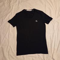 T-shirt Nera Calvin Klein Jeans (Scollo a V)