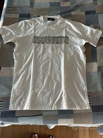 T-shirt Dsquared2 bianca con logo