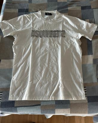 T-shirt Dsquared2 bianca con logo