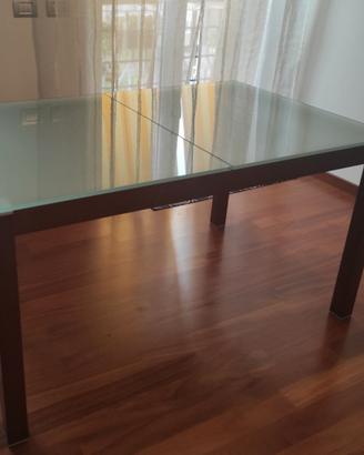 Tavolo allungabile vin vetro e legno Calligaris
