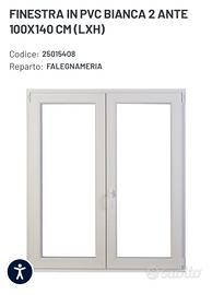 Finestra PVC 100x140. Colore: bianco
