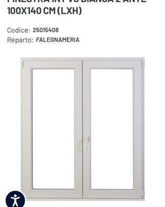 Finestra PVC 100x140. Colore: bianco