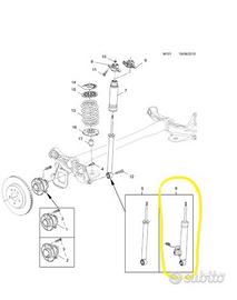 Ammortizzatore post sinistro opel astra-j gtc