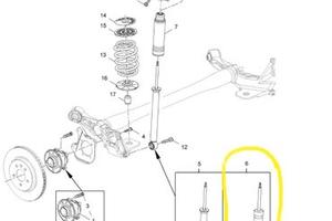 Ammortizzatore post sinistro opel astra-j gtc