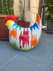 Gallo decorativo in ceramica