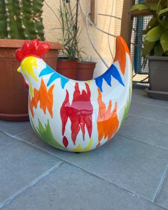 Gallo decorativo in ceramica