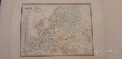Carta geografica antica Europa