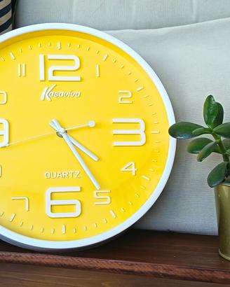 Orologio Giallo Arredo Casa Kasaviva Diametro 30 c