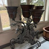 Grande fioriera antica ferro battuto liberty