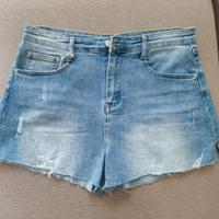 shorts Blue jeans sfrangiato