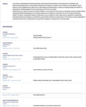 Couco/ capo partita primi e secondi