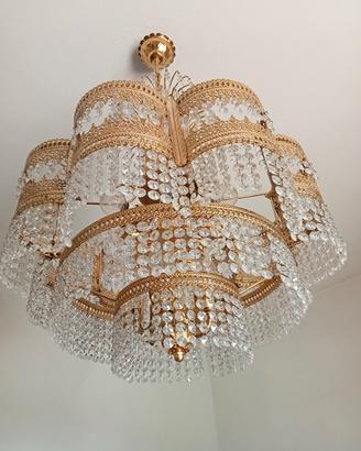 lampadario cristallo vintage 
