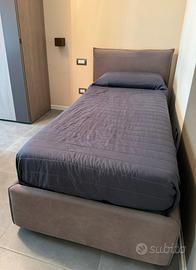 LETTO SINGOLO SAMOA CON CONTENITORE E ALZARETE