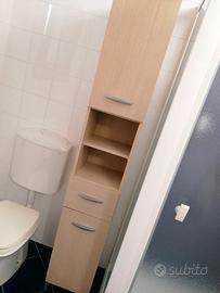 specchio contenitore e colonna bagno