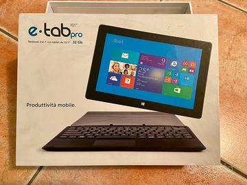 E.-tab pro 2 in 1 con tablet 10,1”