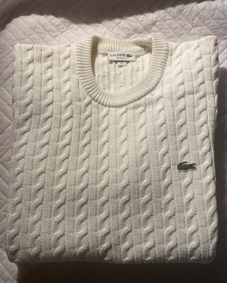 Maglione LACOSTE in cotone a trecce