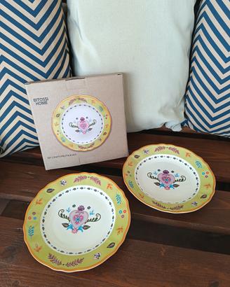 Piatti Bitossi Frutta Diametro 23,5 cm. Colore: ve