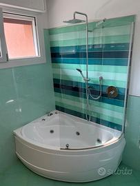 vasca idromassaggio treesse angolare cm100x150