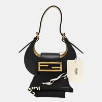 Fendi cookie pelle nera